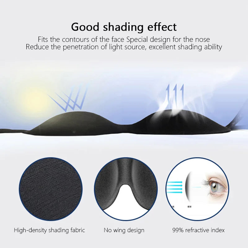 1 Pc 3D Sleep Mask Blindfold Sleep Aid Soft Memory Foam Eye Mask Suitable for Sleep Travel Blackout Sleep Mask Eye Mask Eyepatch
